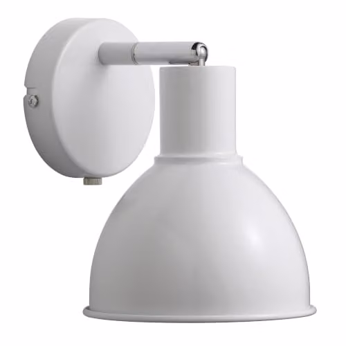 Nordlux Pop Modern White Metal Dome Wall Light with E27 Socket – 1