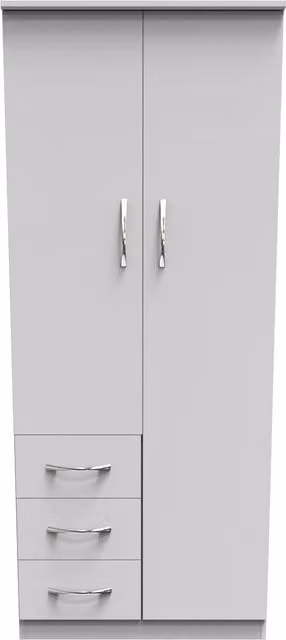 Ready Assembled 2 U Hampshire Double Combi Wardrobe in White