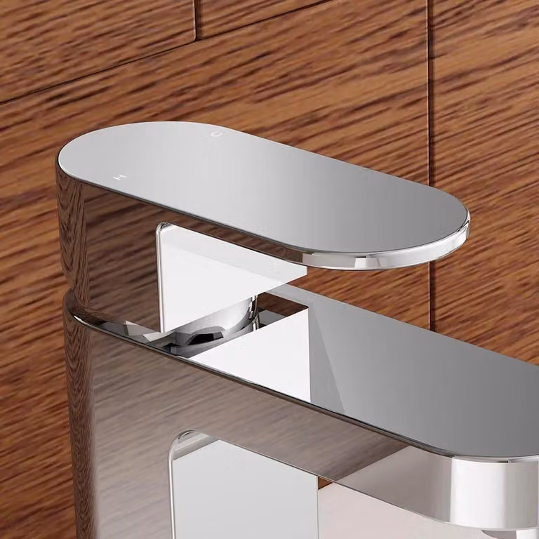 Nes Home Kevon Cloakroom Basin and Bath Filler Mixer Tap Set in Chrome Silver