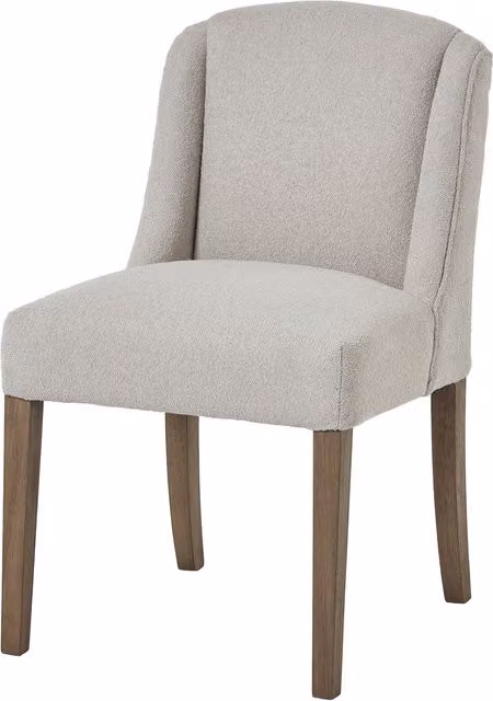 KDMK Compton Twill Dining Chair in Grey Fabric and Wood