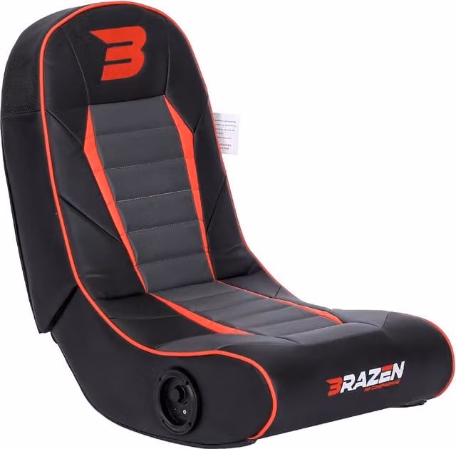 BraZen Sabre 2.0 Bluetooth Surround Sound Gaming Chair in Red and Black