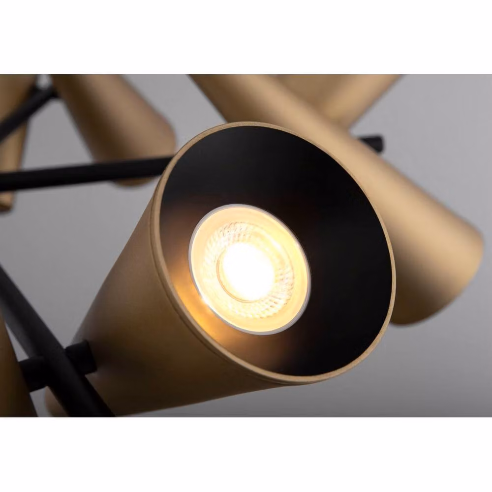 Maytoni Giro Modern 10 Light Multi Arm Pendant Light in Gold/Brass with GU10 Sockets – 2