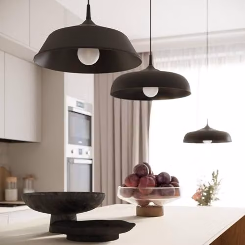 SOLLUX lighting Frika Pendant Light in Black, W/D/H: 34 x 34 x 74 cm – 7