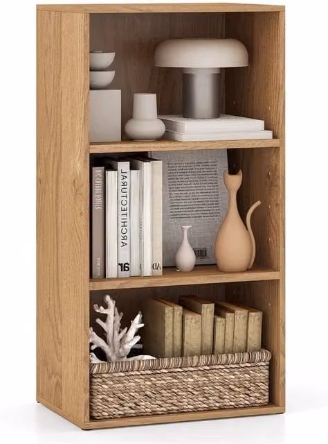 FORGEVIO Brown Cubby Storage Organizer with Adjustable Shelves and Back Panel, W/D/H: 80.0 x 29.5 x 29.5 cm – 1