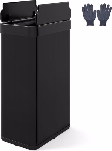 COSTWAY Slim Automatic Touchless Waste Bin - Black