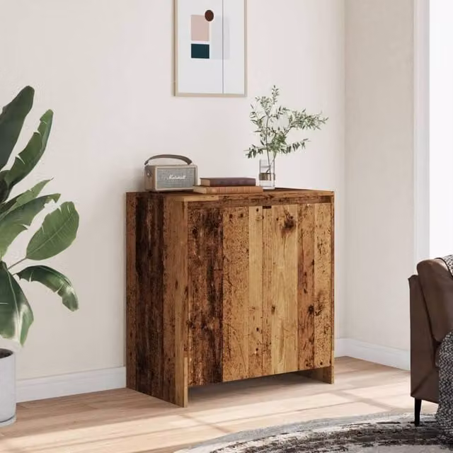 Berkfield Home Old Wood Sideboard in Brown, W/D/H: 70 x 41 x 75 cm – 1