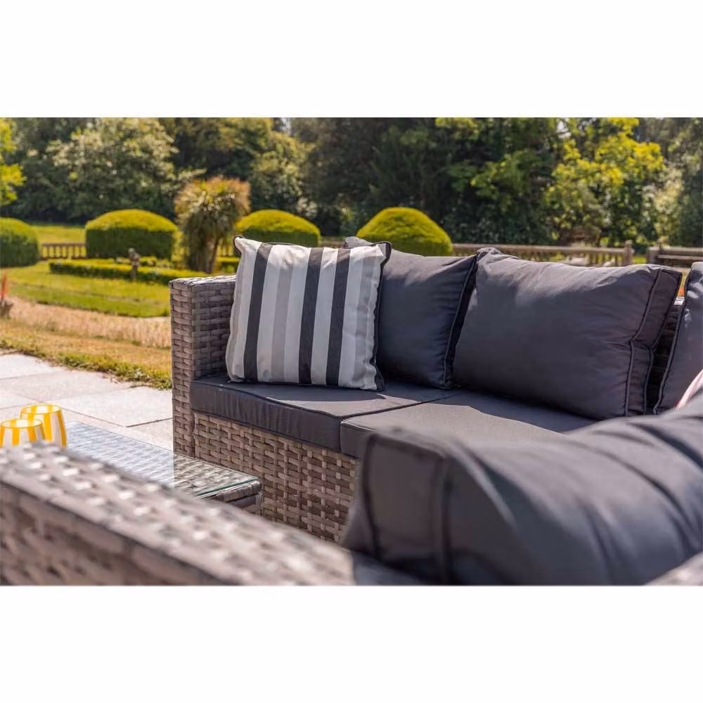 Furniture Maxi Vancouver 6 Seater Modular Rattan Sofa Set in Grey – 4