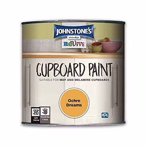 Johnstone's Upcycling Cupboard Paint in Ochre Dreams Yellow, 0.75 l