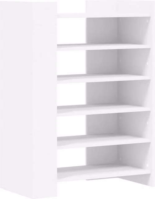 Berkfield Home White MDF Shoe Cabinet W/D/H: 74.5 x 37.5 x 100 cm