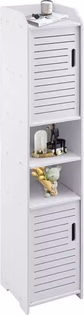 VOGREX 5 Tier Freestanding Bathroom Storage Display Cabinet in White
