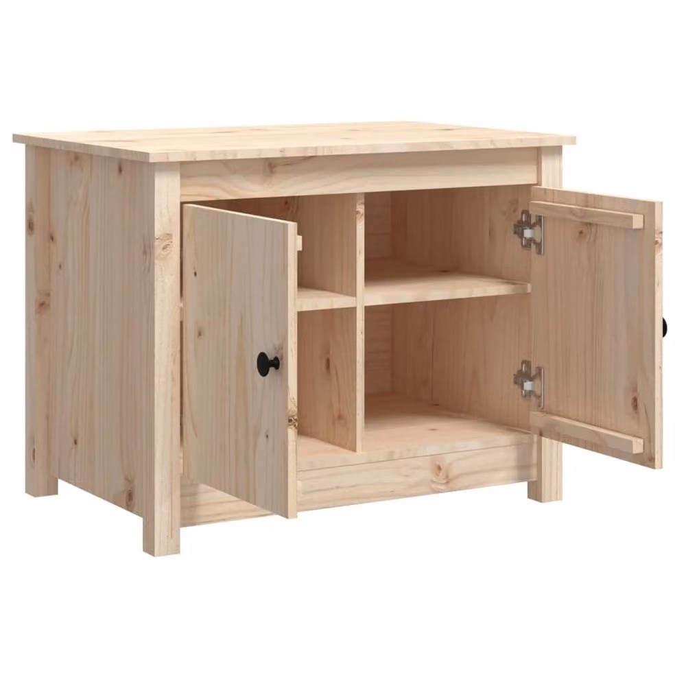 Berkfield Home Beautiful Coffee Table in Natural Solid Pine, W: 71 cm, D: 49 cm, H: 55 cm – 2