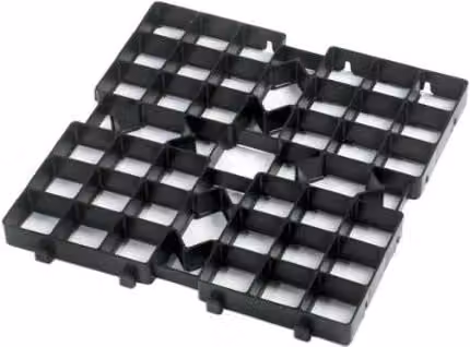 Naylor Metropave Plus Ground Guard Plastic Tiles, Black, W: 50 cm, D: 50 cm, H: 4 cm, Pack of 120