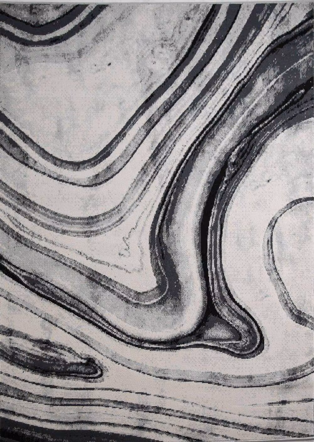 Celebrity Interiors Balletto 18BA Abstract Rectangular Rug in Anthracite and Grey, W: 120 cm, L: 170 cm – 2