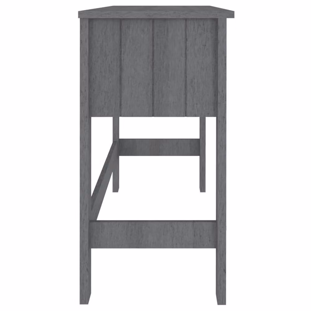 Berkfield Home HAMAR Decorative Writing Desk in Dark Grey Solid Pine Wood, W/D/H: 110 x 40 x 75 cm – 3