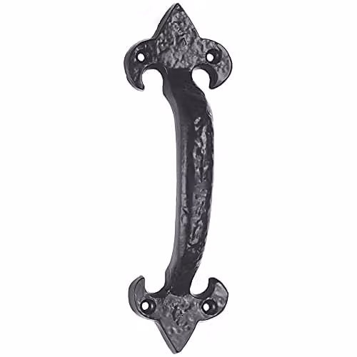 Loops Traditional Forged Iron Pull Handle in Black Antique Finish – 1