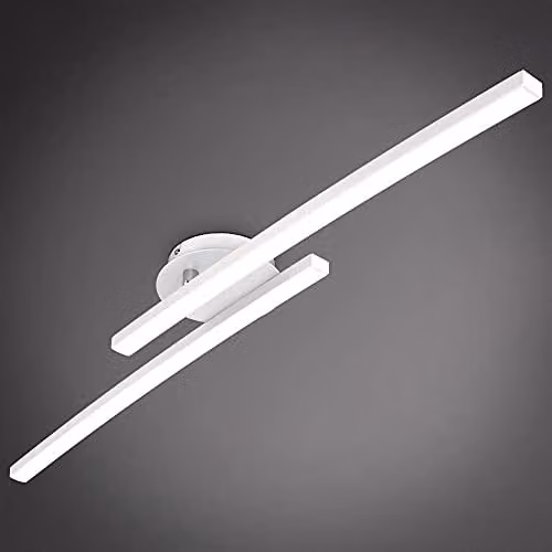 B.K.Licht 12W LED Ceiling Light in White with Adjustable Bar and Warm White 3000K Light – 1
