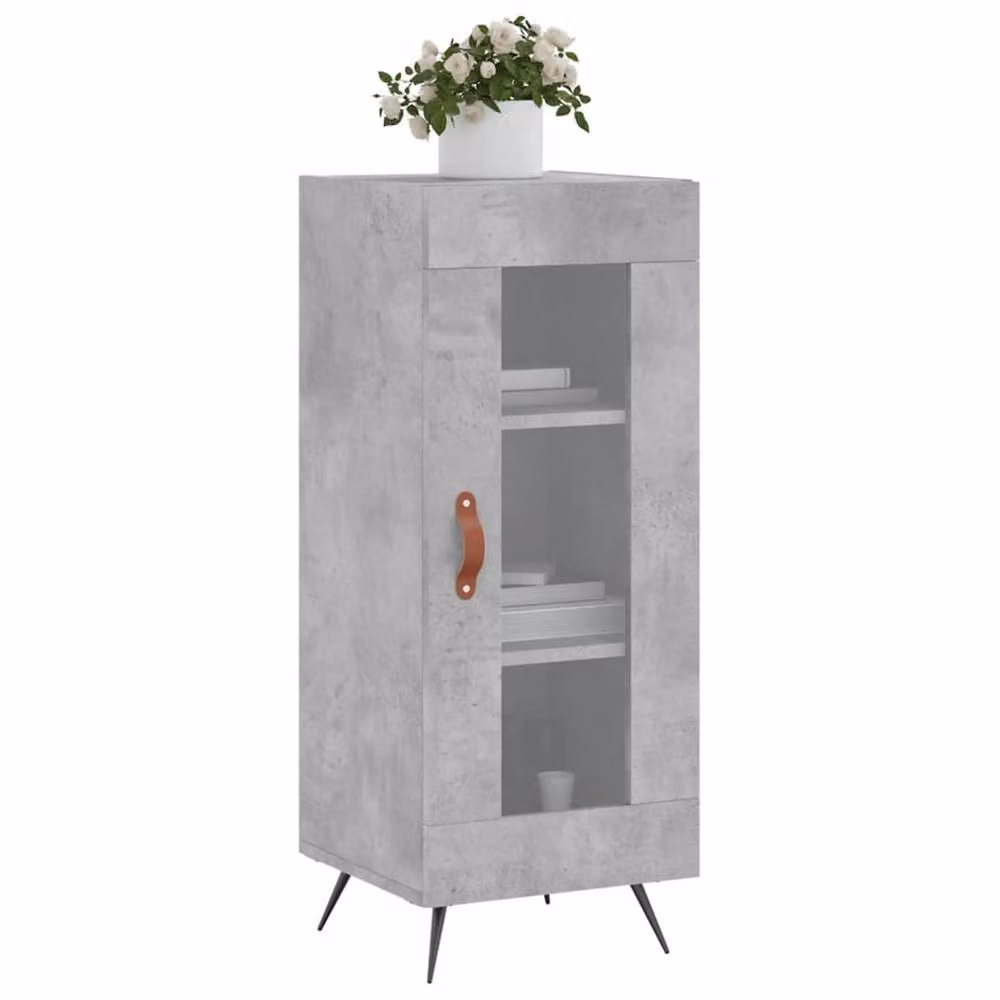 Berkfield Home Sideboard in Grey, W/D/H: 34.5 x 34 x 90 cm – 3