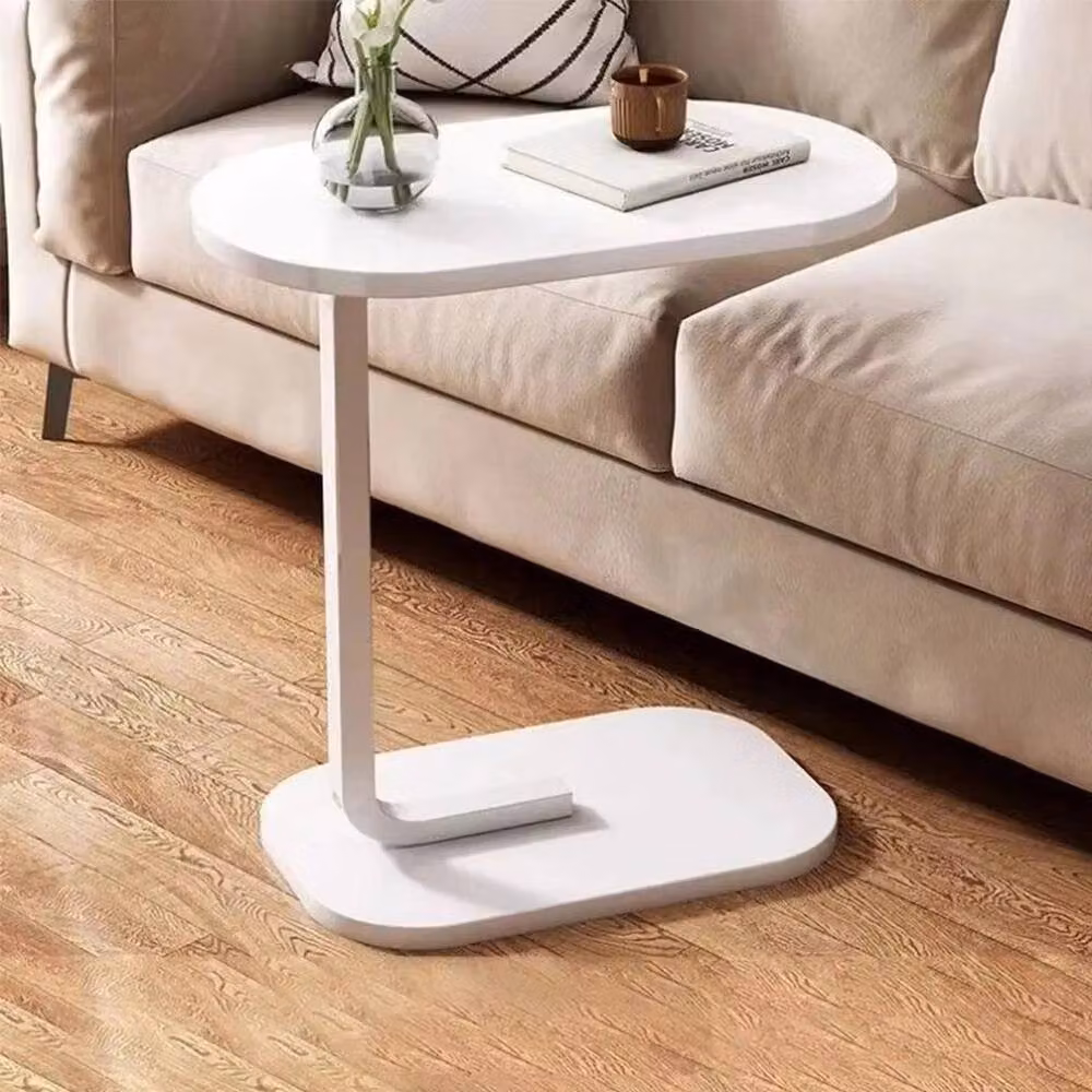 VOGREX White Compact Sofa Side End Table and Laptop Coffee Table W/D/H: 45 x 60 x 60 cm – 2