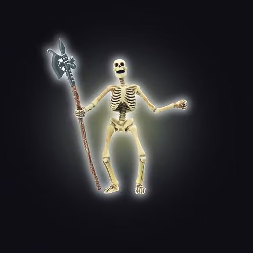 Papo Realistic Glow-in-the-Dark Skeleton Figure from the Fantasy & Medieval Collection in White and Multicolour – 1