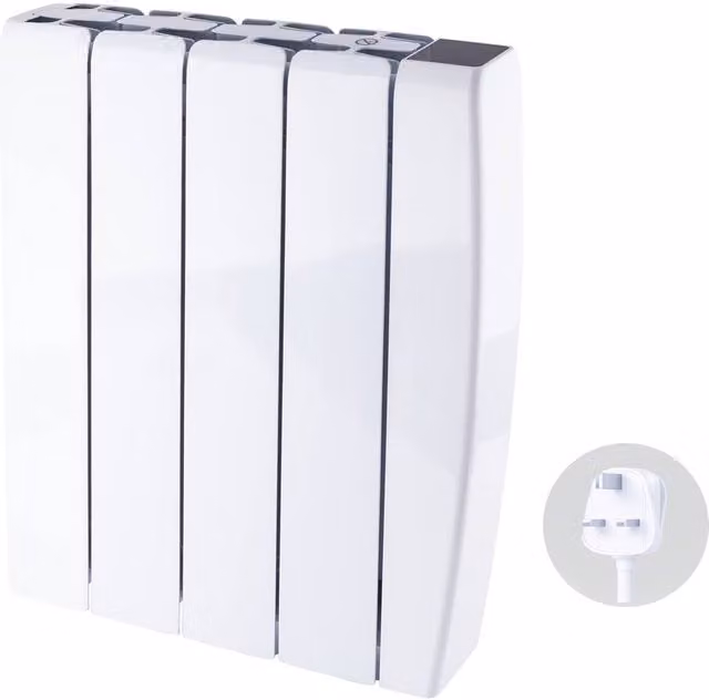 TCP Smart 1000W White Ceramic Panel Electric Radiator with WiFi App Control and Open Window Detection, Wall-Mounted Convector Heater, W: 58.0 cm, H: 44.5 cm, D: 9.0 cm