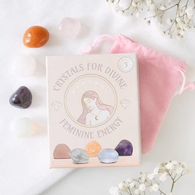 Uniqueful Set of 5 Multicolour Organic Stones for Divine Feminine Energy