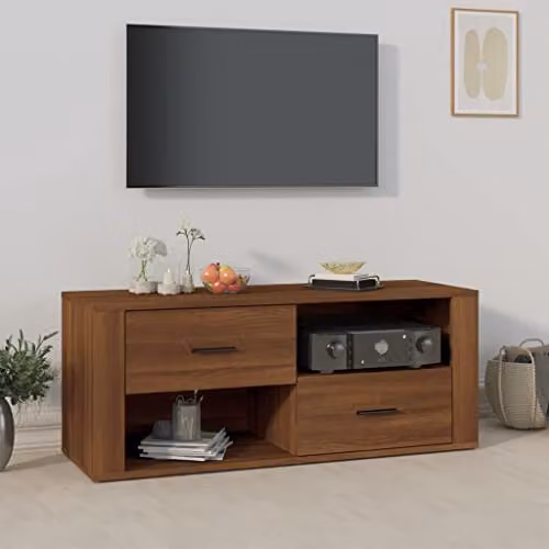 vidaXL TV Cabinet in Brown Oak, W/D/H: 100 x 40 x 40 cm – 2