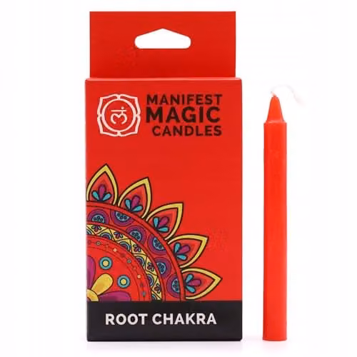 KDMD Manifest Magic Red Root Chakra Soy Wax Candles, Pack of 12