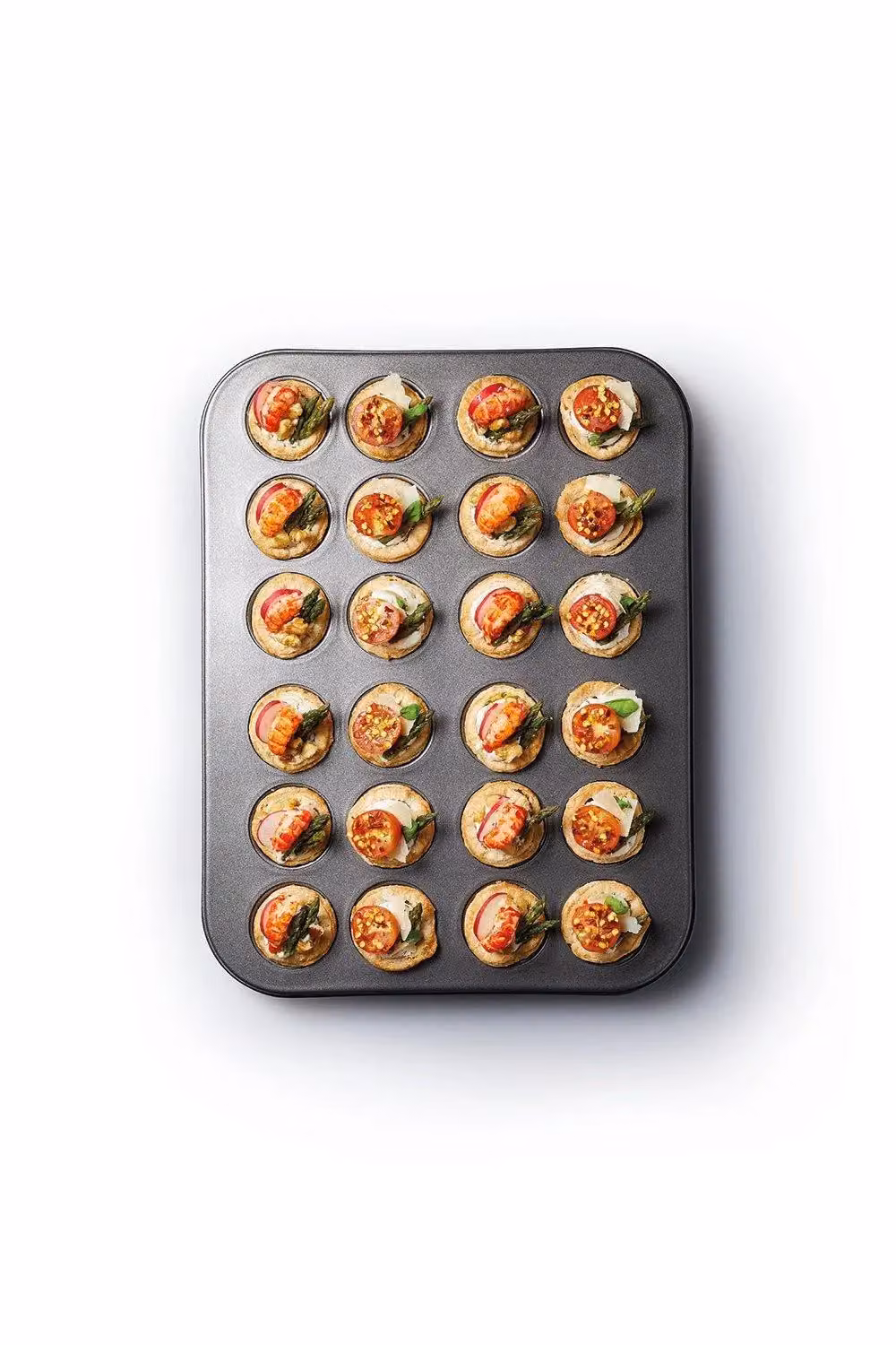 MasterClass Non-Stick 24 Hole Mini Muffin Tray, Carbon Steel, Grey, W: 35 cm, D: 27 cm – 4