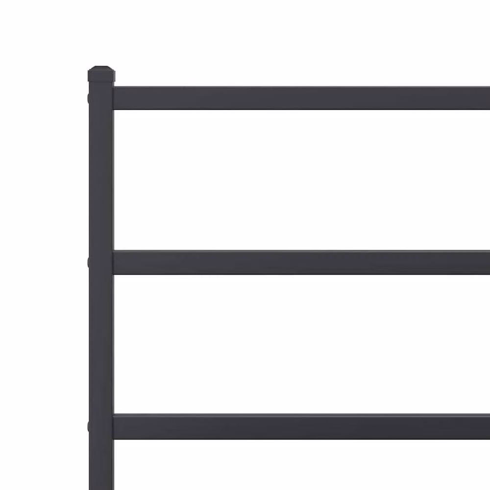 Berkfield Home Metal Bed Frame with Headboard in Black, W/D/H: 120 x 190 x 90 cm – 3