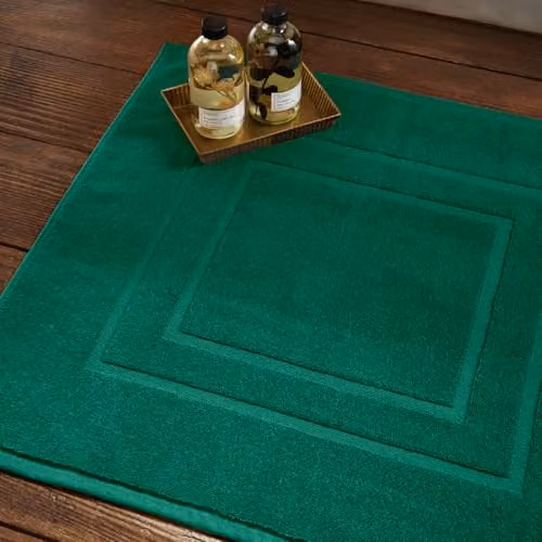 Christy Brixton Cotton Bath Mat, Green, W/D/H: 60 x 48 x 5 cm – 2
