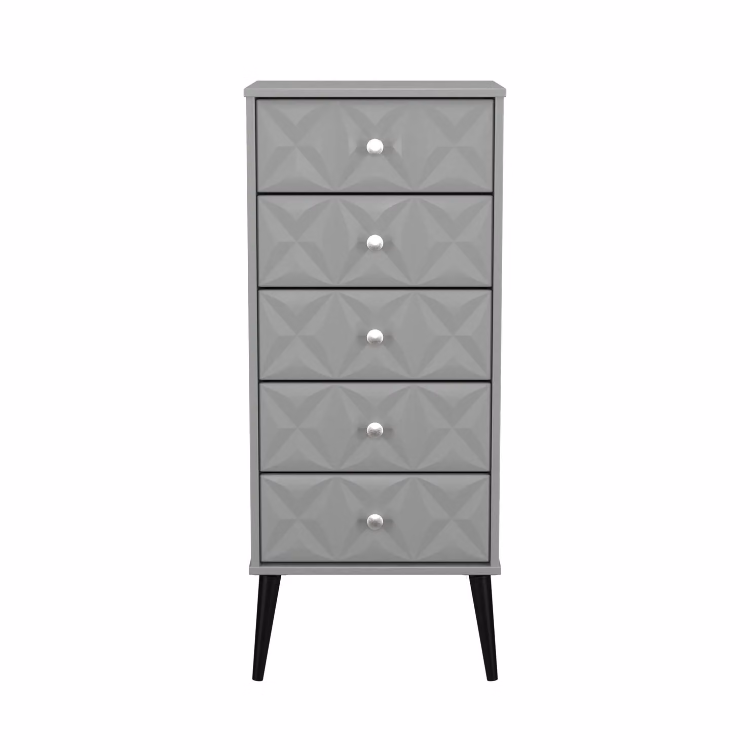 2 U Toledo 5 Drawer Tall Bedside Chest in Dark Grey – 2