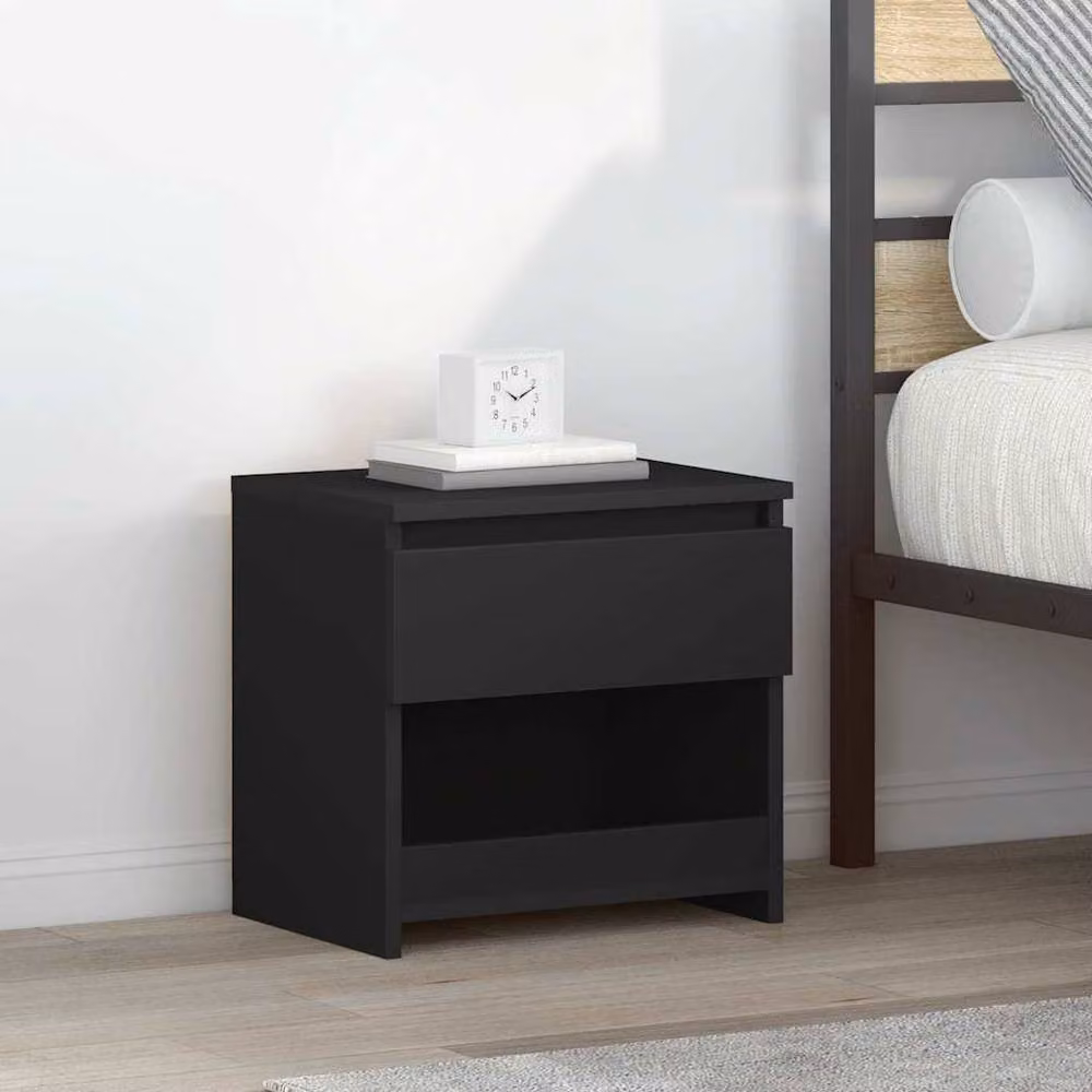 Berkfield Home Elegant Bedside Cabinet in Black, W/D/H: 40 x 30 x 39 cm – 2