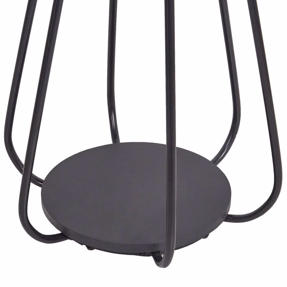 Wyld and Coco Black Metal Post Tree Coat Stand with Distributed Point Hooks, Height: 165 cm – 3