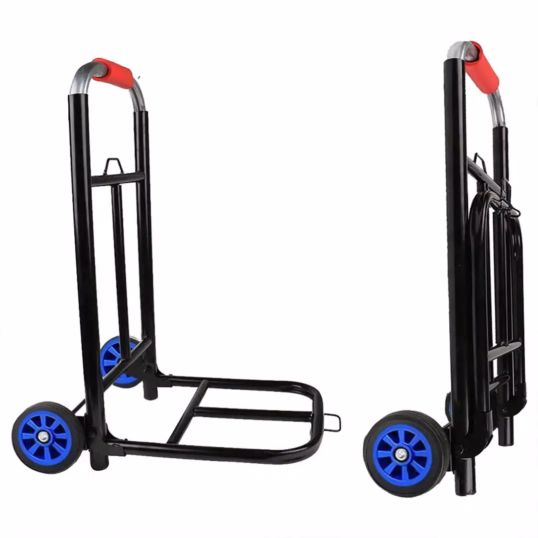 SPETLEK Heavy Duty Folding Lightweight Steel Hand Sack Trolley Cart in Black – 3