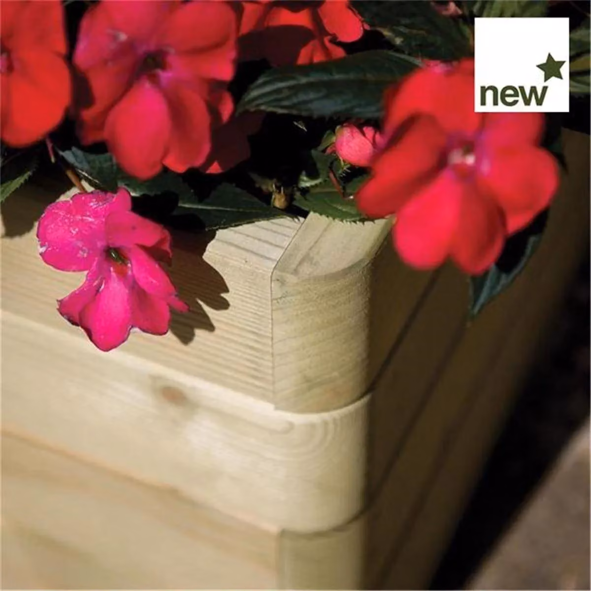 Cheshire Deluxe Square Wood Planter in Brown – 2