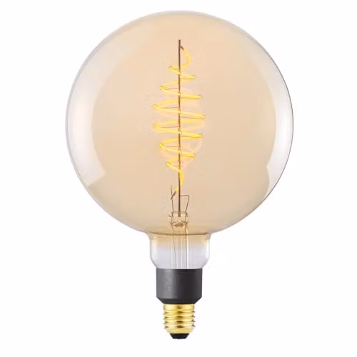 SYLVANIA E27 Vintage Retro LED Globe Bulb, Warm White 2000K, Dimmable Smart Filament Bulb with App, Alexa, Siri and Google Assistant Control, Transparent and Gold/Brass