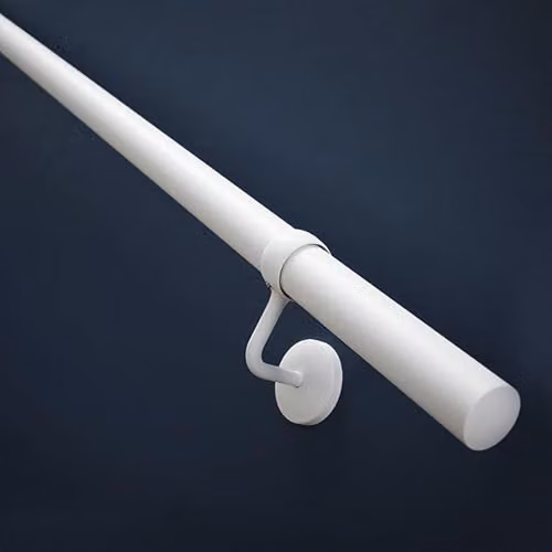 Forgeworks Matt White Steel Indoor Stair Handrail Kit, 1.2m – 3
