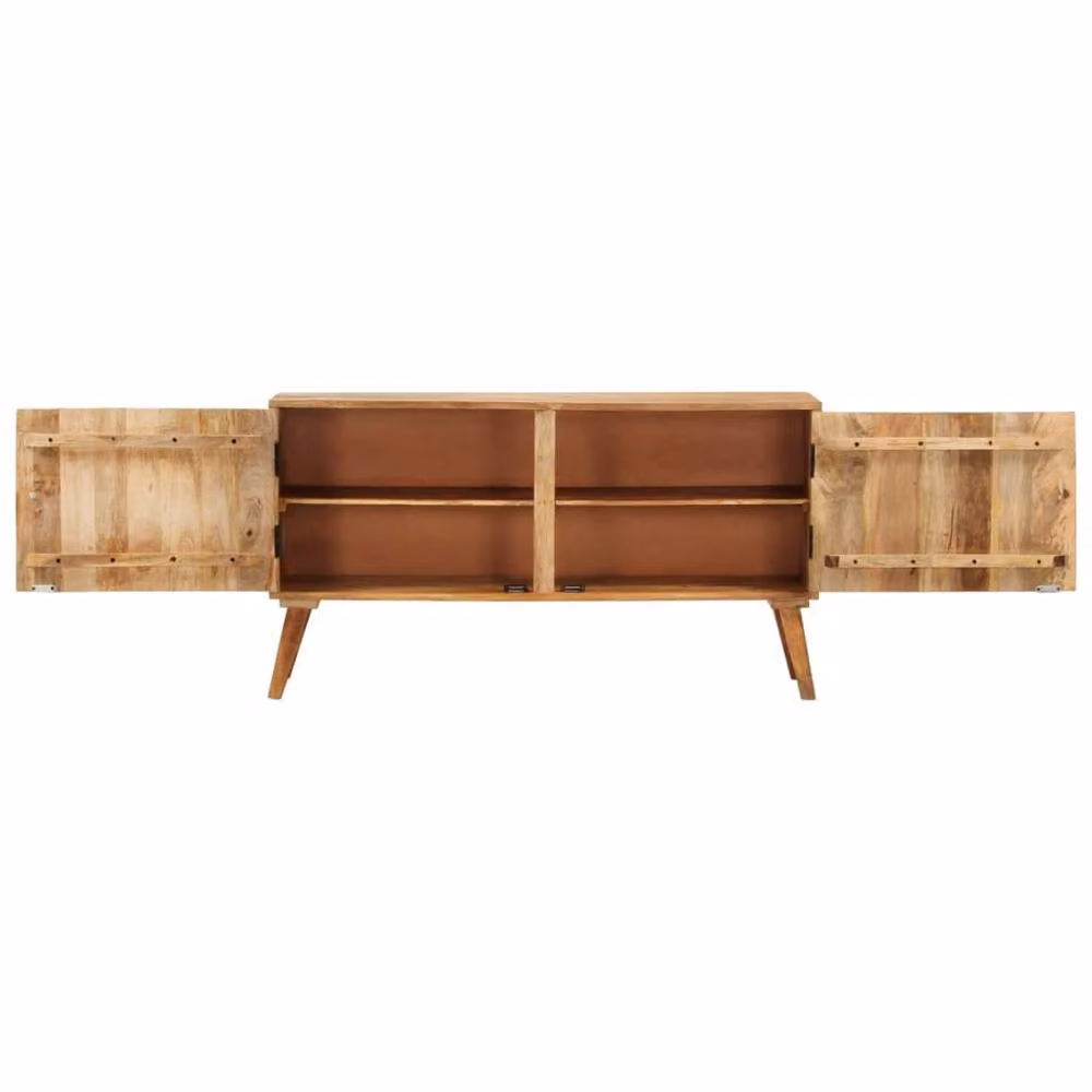 Berkfield Home Solid Mango Wood Sideboard in Brown, W/D/H: 110 x 30 x 60 cm – 2