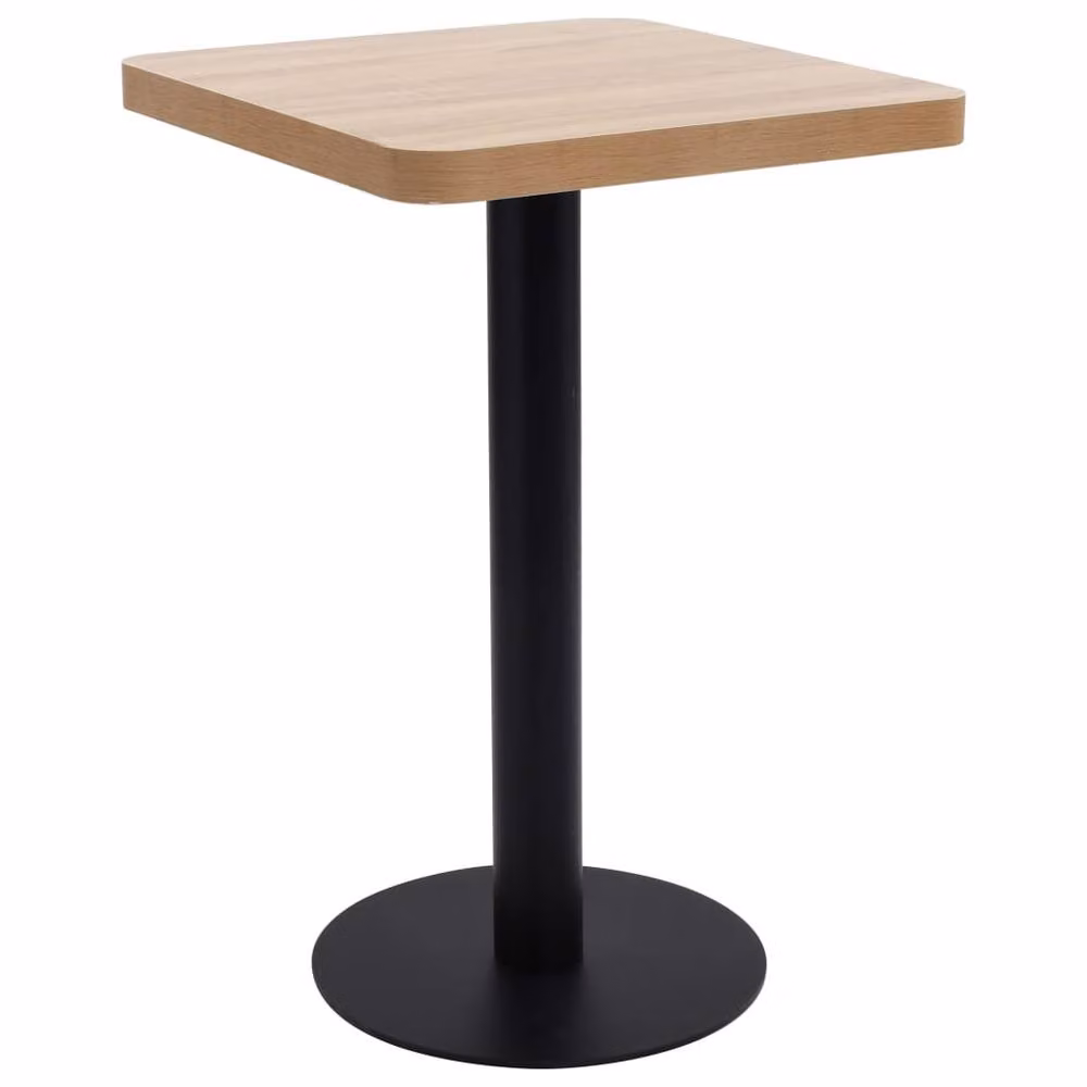 Berkfield Home Elegant Bistro Table in Light Brown, W/D/H: 50 x 50 x 75 cm – 2