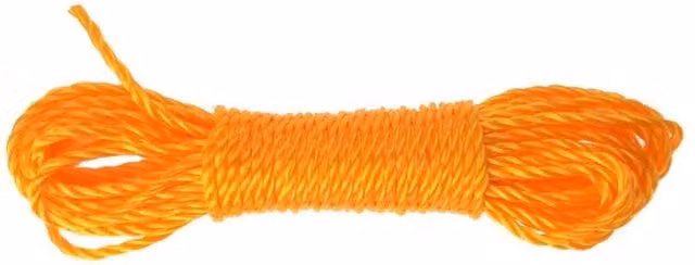 Bluespot Tools Plastic Coated Soft Poly Rope, Orange and Multicolour, Diameter: 6 mm, Length: 15 m