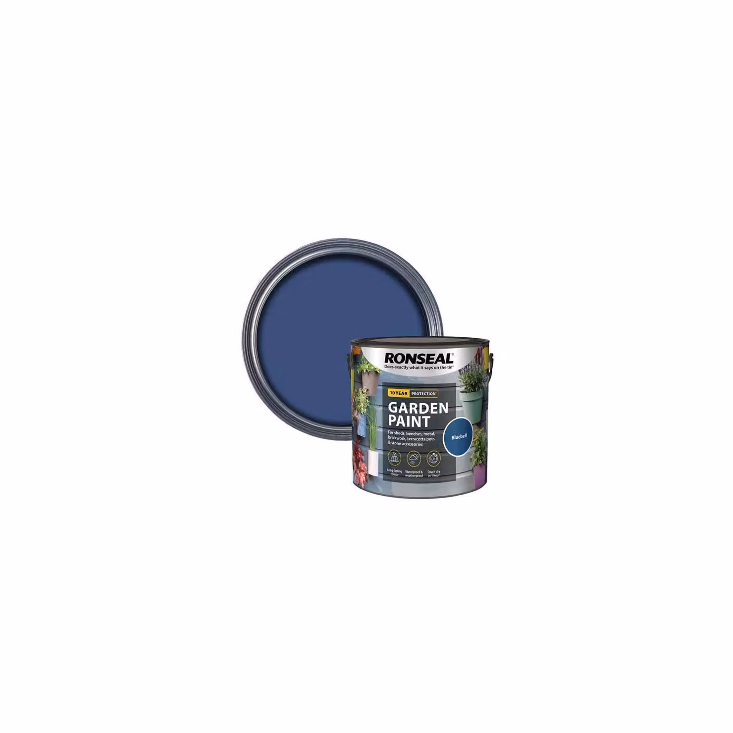 Ronseal Garden Paint Blue, 2.5 l – 2