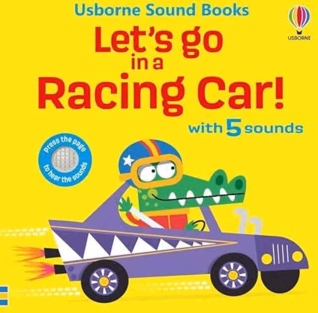 Let's Go in a Racing Car Board Book by Sam Taplin, Multicolour