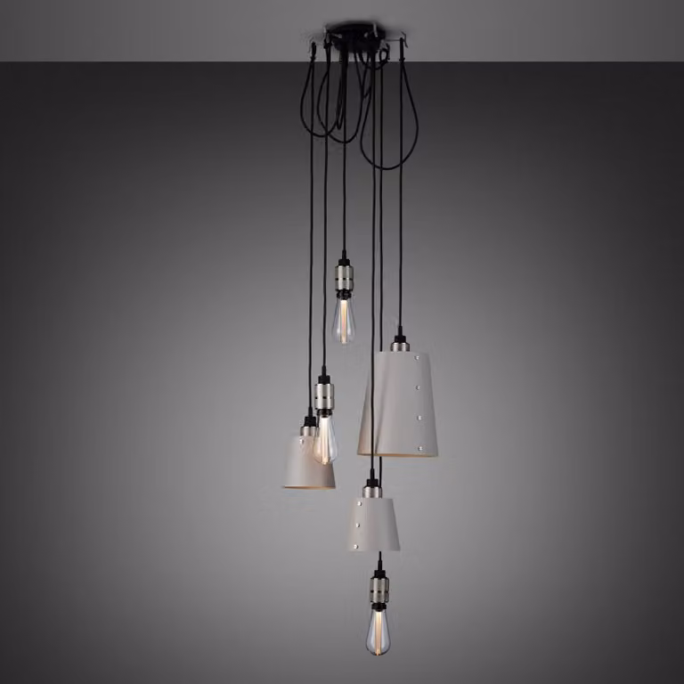 Buster + Punch Hooked 6.0 Mix Chandelier with Stone Shades and Metal Finish