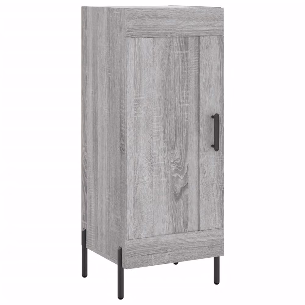 Berkfield Home Grey Sonoma Highboard with Hinged Doors and Internal Shelves, W/D/H: 34.5 x 34.0 x 180.0 cm – 3