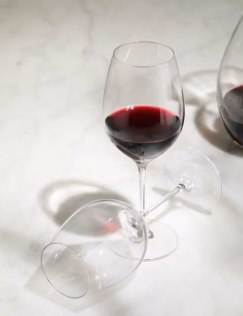 M&S Set of 4 Maxim Transparent Crystal Glass Red Wine Glasses