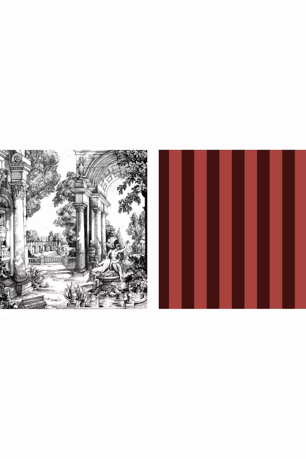 Laurence Llewelyn-Bowen Festivo Striped Cotton Napkins, Red, Set of 4, W/D/H: 40 x 40 x 40 cm – 2
