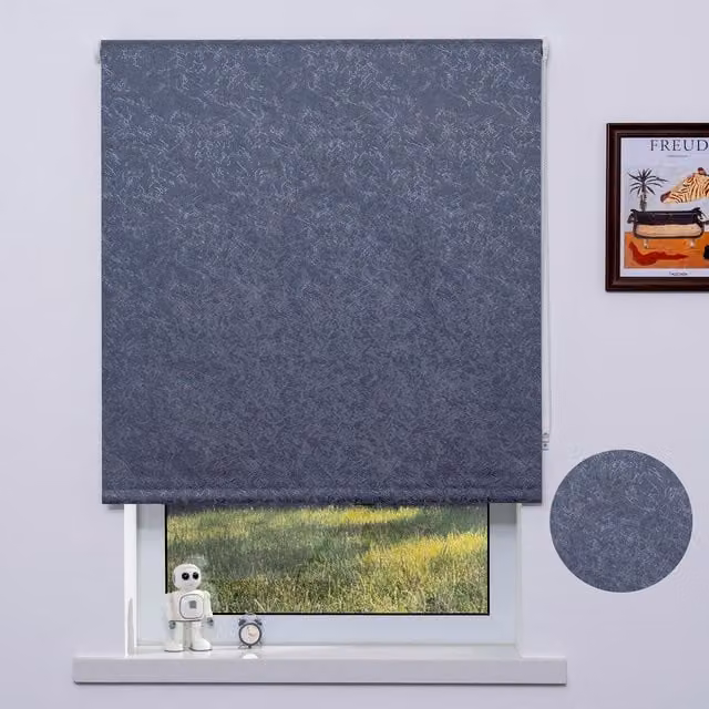 Trends Crackle Graphic Blackout Blind in Grey, Width: 180 cm