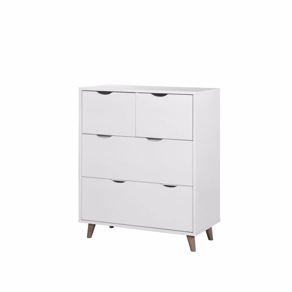 Timber Art Design Pulford Scandi Four Drawer Chest in White – 3