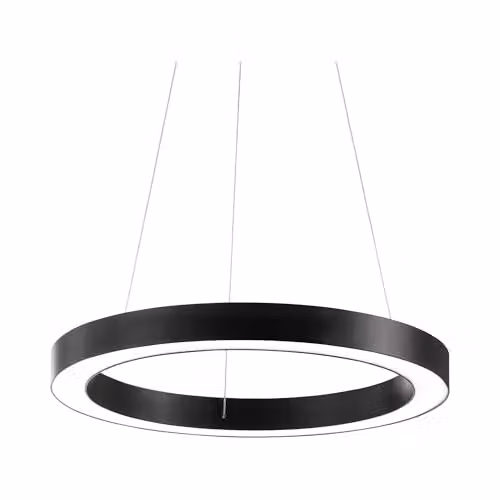 Netlighting Oracle Integrated LED Small Suspended Pendant Light in Black with 3000K Warm White Light