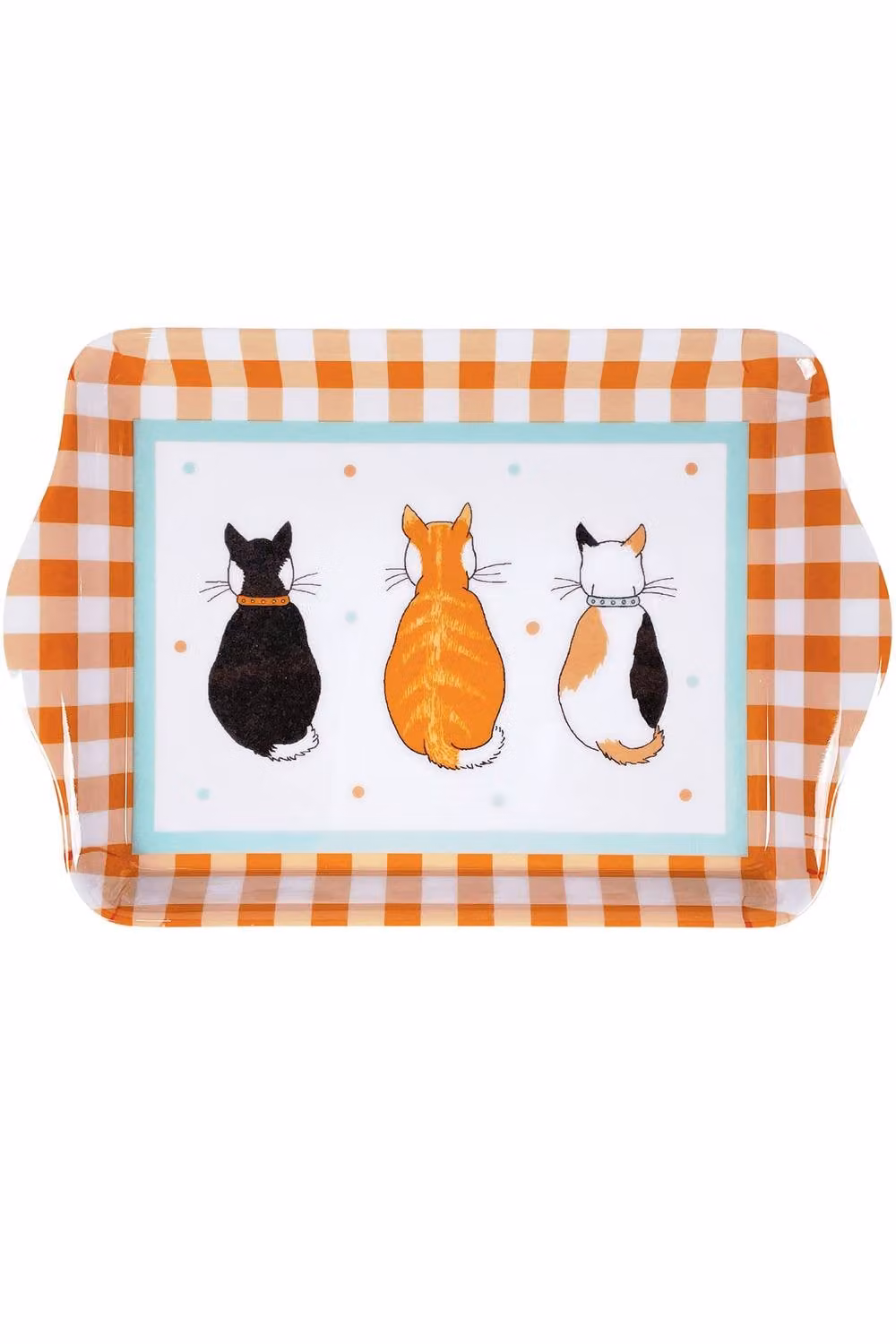 Ulster Weavers Cats In Waiting Cats Print Melamine Scatter Tray, Orange, W: 21.0 cm, D: 14.0 cm – 2